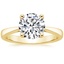 18K Yellow Gold Petite Tapered Trellis Solitaire Ring, smalltop view