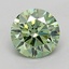 0.74 Ct. Fancy Vivid  Green Round Lab Grown Diamond