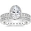 18K White Gold Sinclair Art Deco Diamond Ring (1/6 ct. tw.) with Bellevue Art Deco Diamond Ring