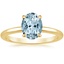 18K Yellow Gold Elodie 1.8mm Solitaire Ring, smalltop view