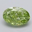2.00 Ct. Fancy Vivid  Green Oval Lab Grown Diamond