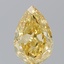 1.62 Ct. Fancy Vivid Yellow Pear Lab Grown Diamond