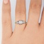 The Luciana Ring, smalltop view on a hand