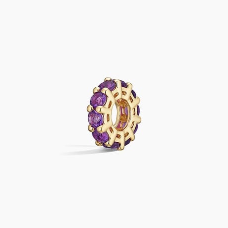 Amethyst Rondelle Charm