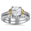 Adorned Trio with Yellow Half-Moon Sapphires and Shadow Band Matched Set, smallview