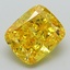 2.71 Ct. Fancy Vivid Yellow Cushion Lab Grown Diamond