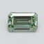 1.02 Ct. Fancy Intense Pacific Green Emerald Lab Grown Diamond