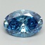 3.02 Ct. Fancy Vivid Blue Oval Lab Grown Diamond