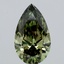 5.02 Ct. Fancy Vivid Green Pear Lab Grown Diamond