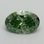 0.91 Ct. Fancy Vivid Green Oval Lab Grown Diamond