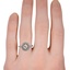 The Elisabet Ring, smallzoomed in top view on a hand