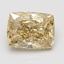 1.35 Ct. Fancy Intense Yellow Cushion Lab Grown Diamond