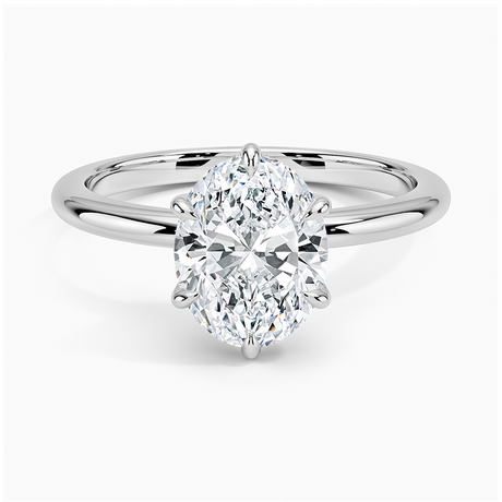 18K White Gold Esme Hidden Halo Diamond Ring