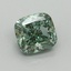 2.4 Ct. Fancy Vivid Pacific Green Cushion Lab Grown Diamond