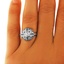 The Norma Ring, smalltop view on a hand
