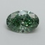 2.11 Ct. Fancy Vivid Pacific Green Oval Lab Grown Diamond