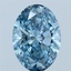3.20 Ct. Fancy Vivid Blue Oval Lab Grown Diamond