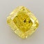 4.01 Ct. Fancy Vivid Yellow Cushion Lab Grown Diamond