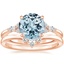 14KR Aquamarine Nadia Diamond Bridal Set, smalltop view