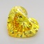 1.55 Ct. Fancy Vivid  Yellow Heart Lab Grown Diamond