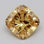 2.00 Ct. Fancy Vivid Brownish Yellow Cushion Lab Grown Diamond