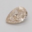 0.33 Ct. Very Light  Brown Pear Lab Grown Diamond