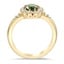 Vintage Inspired Sapphire and Diamond Halo Ring, smallside view