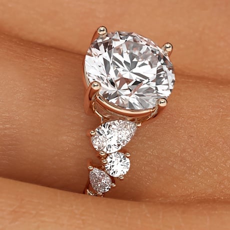 14K Rose Gold Olivetta Tapered Diamond Ring (1/2 ct. tw.)