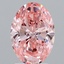 2.54 Ct. Fancy Vivid Pink Oval Lab Grown Diamond