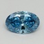 1.52 Ct. Fancy Vivid Blue Oval Lab Grown Diamond
