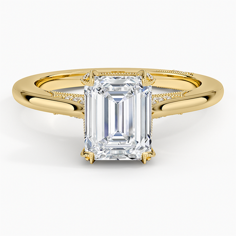 Cathedral Shoulder Diamond Accented Prong Setting