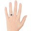 The Ellyn Ring, smallzoomed in top view on a hand