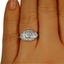 The Ilaria Ring, smalltop view on a hand