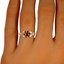 The Genette Ring, smallzoomed in top view on a hand