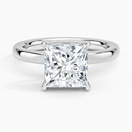 18K White Gold Sydney Perfect Fit Hidden Halo 2mm Diamond Ring