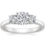 18K White Gold Petite Three Stone Trellis Diamond Ring (1/3 ct. tw.), smalltop view