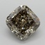 4.01 Ct. Light Greyish Yellow Cushion Lab Grown Diamond