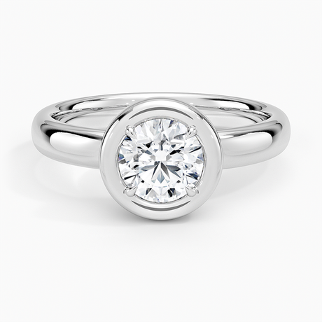 Platinum Andrea Bezel Prong Ring