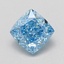 1.01 Ct. Fancy Vivid Blue Cushion Lab Grown Diamond