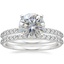 18K White Gold Petite Shared Prong Bridal Set (1/2 ct. tw.)
