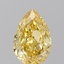 1.04 Ct. Fancy Vivid Yellow Pear Lab Grown Diamond