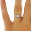 The Corella Ring, smalltop view on a hand