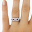 The Holly Ring, smalltop view on a hand