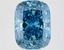 2.72 Ct. Fancy Vivid  Blue Cushion Lab Grown Diamond