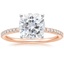 14K Rose Gold Ballad Half Coverage Diamond Ring (1/8 ct. tw.), smalltop view