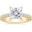 18K Yellow Gold Sienna Half Coverage Diamond Ring, smalltop view