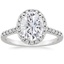 Platinum Odessa Halo Diamond Ring (1/5 ct. tw.), smalltop view