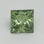 1.19 Ct. Fancy Vivid Green Princess Lab Grown Diamond
