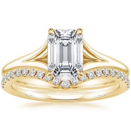 18K Yellow Gold Reverie Ring with Flair Diamond Ring (1/6 ct. tw.)