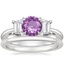 18K White Gold Embrace Diamond Ring (1/2 ct. tw.) with Petite Comfort Fit Wedding Ring